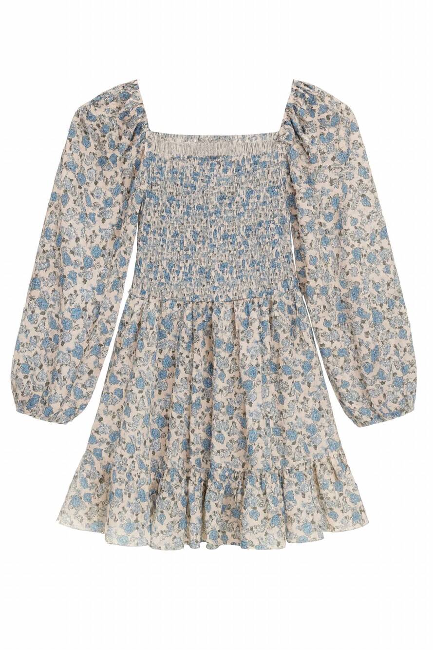 NEW KATIE J NYC girl's molly dress in blue bunches print